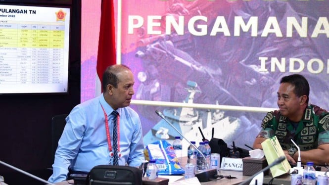Kepala BNPT Boy Rafli Amar dan Panglima TNI Andika Perkasa.