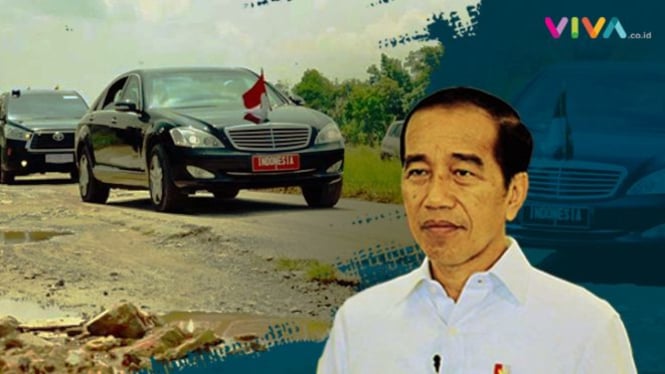 Jokowi Nikmati Jalanan Rusak di Lampung
