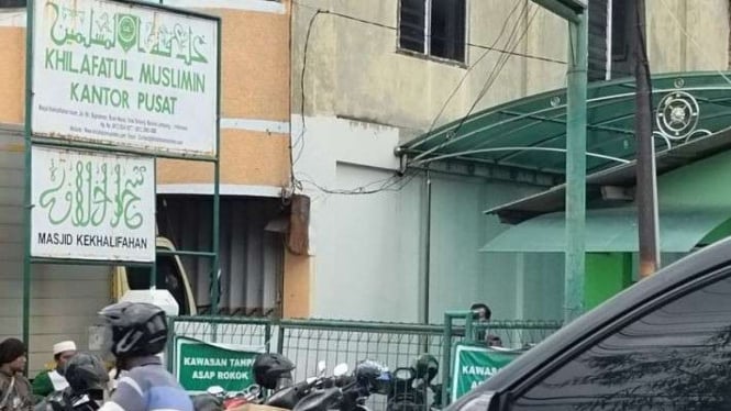 Suasana Kantor Pusat Khilafatul Muslimin di Kota Bandarlampung.